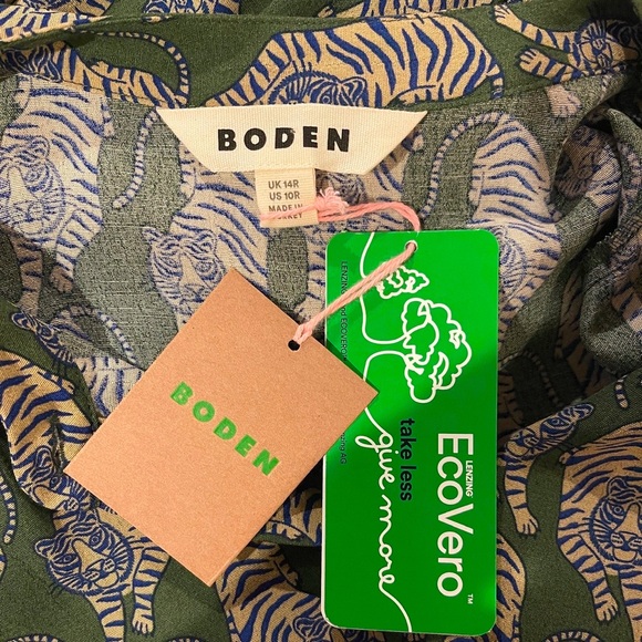 BODEN Alba Green Chive Tiger Cat Long Sleeve
Belted Chic Maxi Dress Old Money 10 - Picture 12 of 14